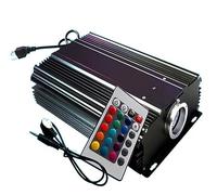 Controlador de motor luz fibra óptica LED RGB 24 teclas IR 120W con control remoto, luces techo efecto táctil, Unidad ambiental