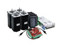 Controlador de motor paso a paso TB6600 DM542 DM556, 3N, 3A y 4,2A, con controlador USB Mach3 y fuente de alimentación de 350 W y 36 V.(DM556 and 3A Motor)