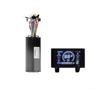 Controlador de onda sinusoidal de 20 A 35 A para bicicletas eléctricas con kit de instrumentos LCD a color S966 compatible con sistemas de motor de 24 V 36 V 48 V con gestión térmica (35 A)