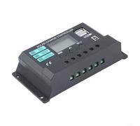 Controlador de panel solar 12V 24V Pantalla LCD Múltiples modos de protección Monitoreo preciso Tiempo de luz Compacto 1337x69mm Plástico Fuera de la Red Hogar (10A)