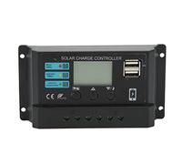 Controlador de panel solar con pantalla LCD, carga fotovoltaica para la industria doméstica, ABS negro (20A)