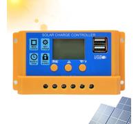 Controlador de panel solar, controles de carga para paneles solares, puerto USB 30A PWM controlador de energía renovable de carga solar - Configuración del temporizador de pantalla LCD Regulador