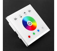 Controlador de Panel Táctil LED, Atenuador de Interruptor de Pared LED RGBW Controlador RGBW Interruptor de Atenuación de Panel Táctil Montado en la Pared LED Táctil,