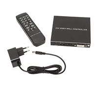 Controlador de Pared de Vídeo de TV DVI, Interfaz Multimedia HD de Aleación de Aluminio, Procesador de Pared de TV de 100 a 240V, Salida 1080P, Rotación de 180° (Enchufe de la UE)