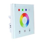 Controlador de pared RGBW con panel táctil y atenuación de 4 canales for tira de luz RGBW, 12 V-24 V CC.(White)