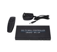 Controlador de pared UHD para pantallas 4K con enmascaramiento de bordes y tecnología antirreflejos, múltiples opciones de empalme e instalación