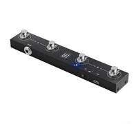Controlador de pedal MIDI recargable portátil con 4 botones personalizados, pedal compatible con USB y control de aplicación para configuración de música