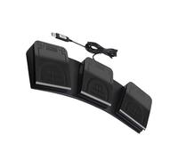Controlador de pie USB de 3 pedales con diseño ergonómico, operaciones multimedia y de máquina de fábrica Macros Pedal USB triple para