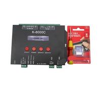 Controlador de píxeles LED de tarjeta SD DMX/SPI programable K-8000C; tira de luz de píxeles LED a todo color DC5-24V RGB