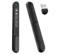 Controlador de Presentaciones Inalámbrico, Compatible con Control Remoto Universal para PowerPoint, Keynote, Slides, PDF, Word, Plug&Play, Alcance de 30 Pies, Láser Rojo Potente