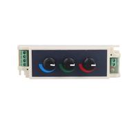 Controlador de regulador de intensidad de perilla RGB de carcasa de 3 canales para ajuste giratorio Pcabs LED blanco/azul interruptor de control industrial CC 12 V - 24 V tiras LED módulos brillo