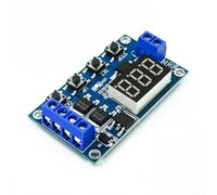 Controlador de retardo digital LED para 15 A DC12 V 24 V, interruptor de temporizador de ciclo MOS dual para aplicaciones de motor y luz