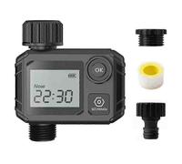 Controlador de riego para jardín con pantalla grande, programable digitalmente para grifo.