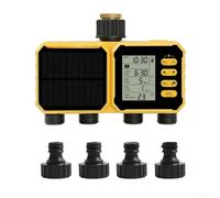 Controlador de riego solar 4 canales temporizador automático sensor de lluvia USB respaldo para jardín césped planta sistema de riego kit de goteo