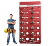 Controlador de Rosca para Tuercas y Pernos | Identificador y Calibrador,Dimensionador de Pernos y Tuercas - Para Mecanizado Reparación Automotriz Mantenimiento de Coches Camión Trabajo de Metales