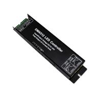 Controlador de señal PWM 3/4 canales, decodificador DMX512 voltaje constante con pantalla barra larga 12-24 V CC, control luz LED(3CH)