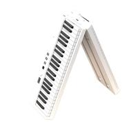 Controlador De Sintetizador De Música Electrónica Multifuncional Piano Plegable 88 Teclas Teclado Digital USB Instrumento De Regalo(White,US)