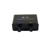 Controlador de Sonido Control de Volumen de Auriculares 3,5 mm + 6,35 mm Ajuste del Controlador de Volumen Estéreo para Canales Izquierdo y Derecho