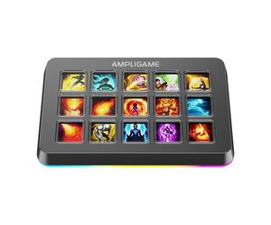 Controlador de streaming Fifine D6 15 teclas LCD RGB negro