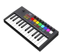 Controlador De Teclado De 25 Teclas Sensibles A La Velocidad Con 8 Pads De Batería Retroiluminados Teclado Portátil De 8 Perillas Piano Electrónico Para Principiantes