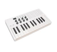 Controlador de Teclado MIDI Bluetooth Portátil, Controlador MIDI de 25 Llaves con 8 Almohadillas de Batería Retroiluminadas y 8 Perillas, para Producción Musical de Músicos