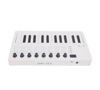 Controlador de Teclado MIDI de 25 Teclas BT Inalámbrico para Producción Musical, Acorde Inteligente, con 16 Almohadillas Retroiluminadas RGB, Compacto y Portátil para Practicar