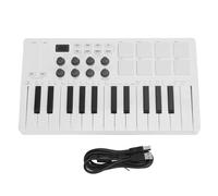 Controlador de teclado MIDI USB 25 Clave Key Dynamic Keybed con almohadillas de batería RGB Accesorios de disposición portátil