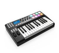Controlador de teclado USB compacto de 25 teclas, controlador de 8 almohadillas retroiluminadas coloridas RGB con Cable USB Piano Electrónico Para Principiantes