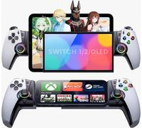 Controlador de teléfono inalámbrico para iPhone/Android/Switch 1/2/OLED/iPad Mini con joystick Hall, controlador de juegos móvil LED para iOS compatible con Xbox Cloud, Steam Link, GeForce Now, Arcade
