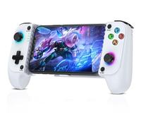 Controlador de teléfono móvil, Turbo Bluetooth Handheld Game Controller para iPhone/Android con efecto reverberación joystick sin zonas muertas, compatible con PS Remote Play/Xbox Cloud, color blanco
