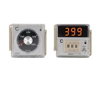 Controlador de temperatura con perilla de puntero de pantalla Digital E5C4/E5C2, 0-399/0-999 ℃ tipo K/termostato tipo PT100 con enchufe de 220V, 1 Uds.(E5C4 K 999)