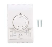 Controlador de Temperatura, Controlador de Temperatura Mecánico Termostato de Aire Acondicionado Montado en Superficie 10-30 ℃ AC 220 V para Bobinas de Ventilador de Aire