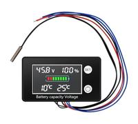 Controlador de temperatura de pantalla de termostato CC 10 V-100 V ABS | Este termostato LED digital monitorea el voltaje y controla la temperatura de -20 °C a 110 °C.