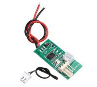 Controlador de temperatura del ventilador de 12 V CC para regulación de línea de cable Pwm 4 con modos manuales y automáticos, funcionalidad de orden inverso, unidad verde compacta para ventiladores