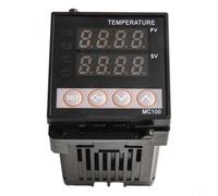 Controlador de temperatura digital PID 48x48mm Pantalla dual para termopar PT100 Entrada Calefacción Control de refrigeración Horno Horno 12V DC