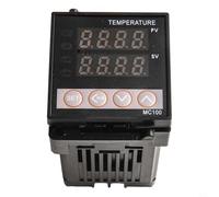 Controlador de temperatura digital PID para uso industrial, compatible con termopar PT100 K y entradas con pantalla dual y salida de voltaje