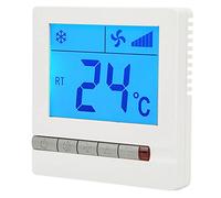 Controlador de Temperatura Digital Termostato con Pantalla LCD y Sensor Termistor para Control de Unidades Fan Coil Válvulas Eléctricas y Sistemas de Aire Acondicionado Central