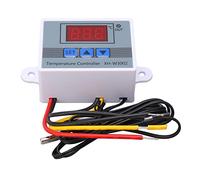 Controlador de temperatura digital, XH-W3002 Interruptor de termostato electrónico con sonda 10A -50~110 ℃ Termostato Calefacción Interruptor de enfriamiento para incubadora (24V)