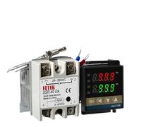 Controlador de Temperatura PID REX-C100, 220v, 400 Grados, Salida de termostato Digital, termopar SSR K de 40A(C100 SSR Output)