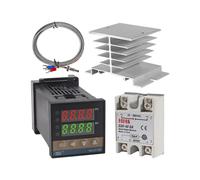 Controlador de Temperatura PID REX-C100 Kit Termostato Alto Voltaje 100ACV A 240ACV+Relé SSR 40D Sonda K