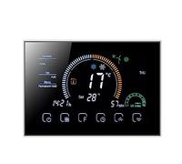 Controlador de Temperatura, TUYA Wi-Fi inteligente pantalla grande colorida, termostato de aire programable for habitación for interruptor de calefacción enfriador puente voz(Nero,4P WIFI)