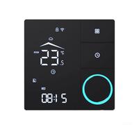 Controlador de temperatura WiFi Smart Home para calefacción eléctrica y de agua por suelo radiante con seguridad infantil y brillo automático (16A-negro)