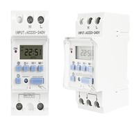 Controlador de temporizador de relé con interruptor de tiempo semanal de riel THC15A, CA 220 V, 230 V, 110 V, CC 12 V, 24 V, 48 V, 15 A, 30 A(15A,1NO1NC 24V AC DC)