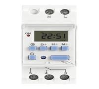 Controlador de temporizador de relé con interruptor de tiempo semanal de riel THC15A, CA 220 V, 230 V, 110 V, CC 12 V, 24 V, 48 V, 15 A, 30 A(15A,1NO1NC 220V AC)