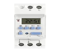 Controlador de temporizador de relé con interruptor de tiempo semanal de riel THC15A, CA 220 V, 230 V, 110 V, CC 12 V, 24 V, 48 V, 15 A, 30 A(15A,1NO1NC 110V AC DC)