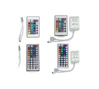 Controlador de tira de luz LED de colores, minicontrolador de tira de luz RGB con control remoto de 24 teclas y 44 teclas, DC12V(44 key single panel double head 6A)