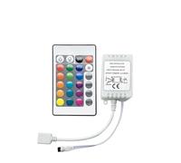 Controlador de tira de luz LED de colores, minicontrolador de tira de luz RGB con control remoto de 24 teclas y 44 teclas, DC12V(24 key single panel single head 6A)