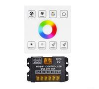 Controlador de tiras LED RF, panel táctil, 30 A, regulador de alto rendimiento con 27 modos de función de memoria para sistemas de iluminación RGB DC5 V-24 V (RGBW)
