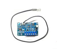 Controlador de velocidad de control de temperatura del ventilador para PWM PC CPU DC12V 24V 2-Way 4A Sistema de enfriamiento automático con sonda de temperatura