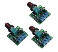 Controlador de velocidad de motor CC de 3 piezas para regulación PWM compatible con entrada de 1.8 V a 15 V y salida de corriente continua de hasta 2 A